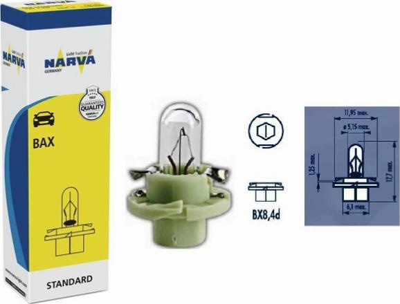 Narva 170543000 - Bulb, instrument lighting www.parts5.com