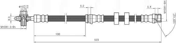 NATIONAL NBH6052 - Brake Hose www.parts5.com