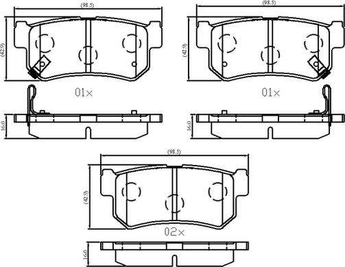 NATIONAL NP3060 - Bremsbelagsatz, Scheibenbremse www.parts5.com