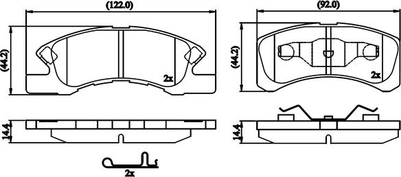 NATIONAL NP3062 - Set placute frana,frana disc www.parts5.com