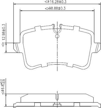 NATIONAL NP3003 - Komplet kočnih obloga, disk kočnica www.parts5.com