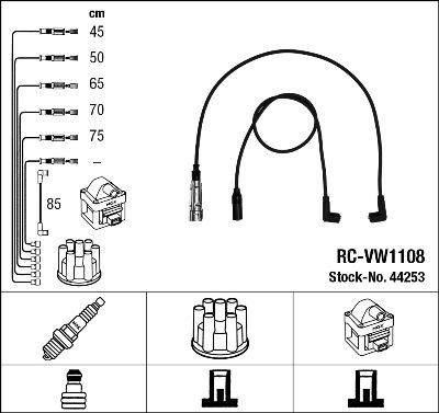 NGK 44253 - Ignition Cable Kit www.parts5.com