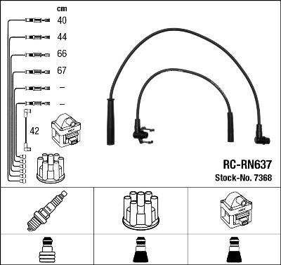 NGK 7368 - Sada zapaľovacích káblov www.parts5.com