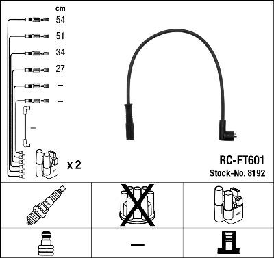 NGK 8192 - Kit de câbles d'allumage www.parts5.com