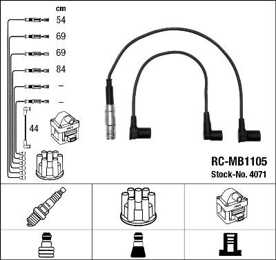 NGK 4071 - Ignition Cable Kit parts5.com