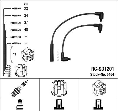 NGK 5404 - Комплект проводов зажигания www.parts5.com