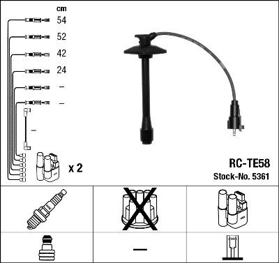 NGK 5361 - Sada kabelů pro zapalování www.parts5.com