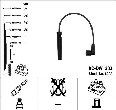 NGK 6022 - Ignition Cable Kit www.parts5.com