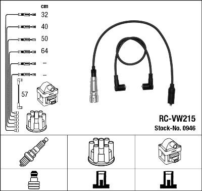 NGK 0946 - Ignition Cable Kit parts5.com