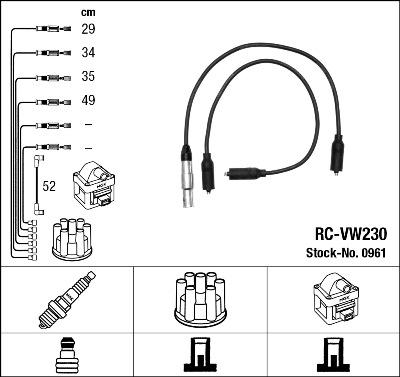 NGK 0961 - Juego de cables de encendido www.parts5.com