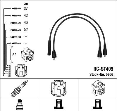 NGK 0906 - Ignition Cable Kit www.parts5.com