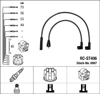 NGK 0907 - Set cablaj aprinder www.parts5.com