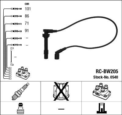 NGK 0548 - Ignition Cable Kit parts5.com