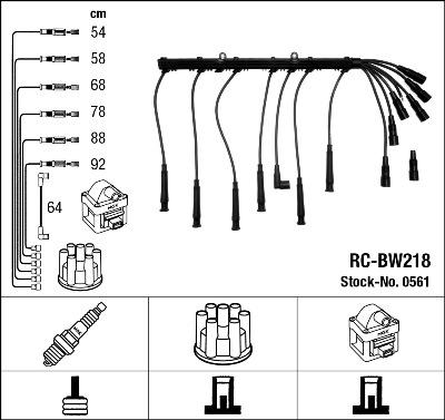 NGK 0561 - Ignition Cable Kit parts5.com