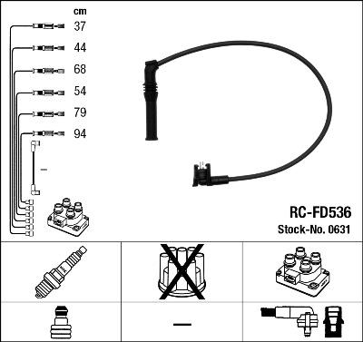 NGK 0631 - Ignition Cable Kit parts5.com