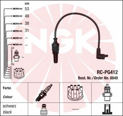 NGK 0849 - Komplet vzigalnih vodnikov az svecke www.parts5.com