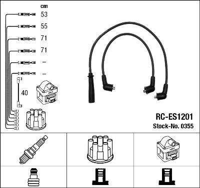 NGK 0355 - Ignition Cable Kit parts5.com