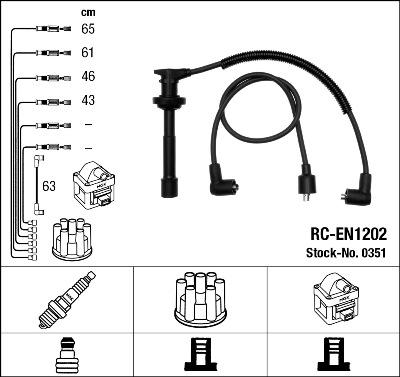 NGK 0351 - Ignition Cable Kit parts5.com