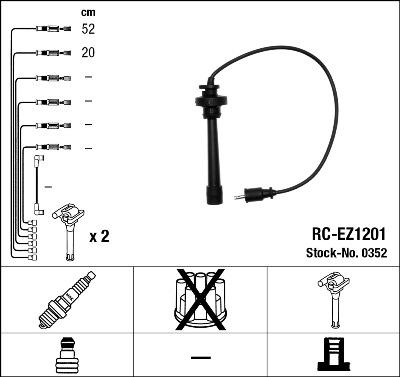 NGK 0352 - Ignition Cable Kit parts5.com