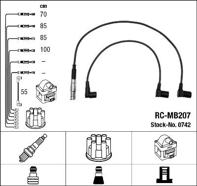 NGK 0742 - Ignition Cable Kit parts5.com