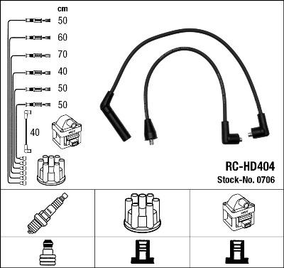 NGK 0706 - Ignition Cable Kit parts5.com