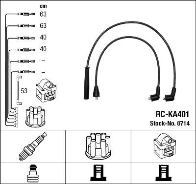 NGK 0714 - Ignition Cable Kit parts5.com