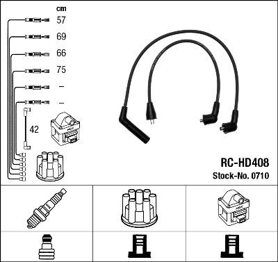 NGK 0710 - Ignition Cable Kit parts5.com