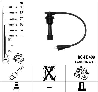 NGK 0711 - Ignition Cable Kit parts5.com