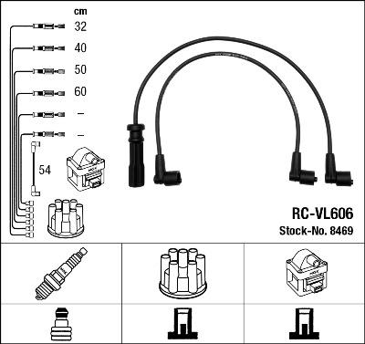 NGK 8469 - Set cablaj aprinder www.parts5.com