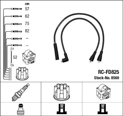 NGK 8569 - Ignition Cable Kit www.parts5.com