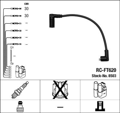 NGK 8503 - Ignition Cable Kit www.parts5.com