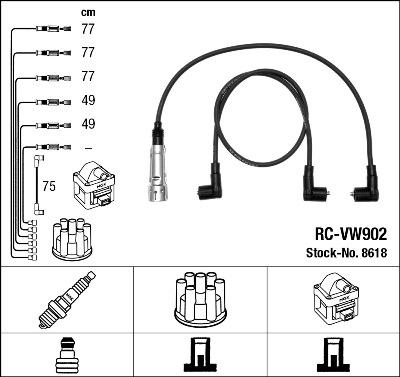 NGK 8618 - Ignition Cable Kit www.parts5.com