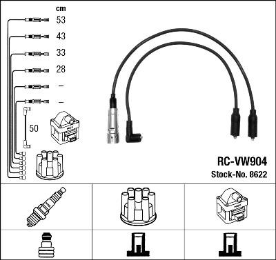 NGK 8622 - Ignition Cable Kit parts5.com