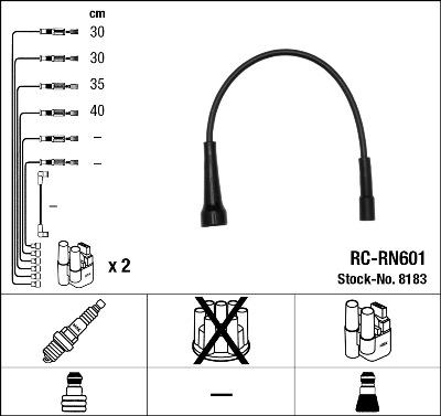 NGK 8183 - Komplet vzigalnih vodnikov az svecke www.parts5.com