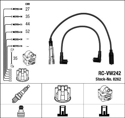 NGK 8262 - Ignition Cable Kit www.parts5.com
