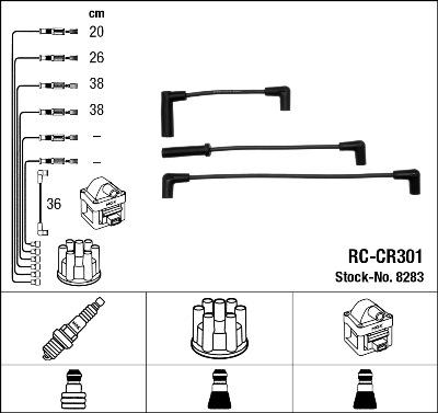 NGK 8283 - Ignition Cable Kit parts5.com