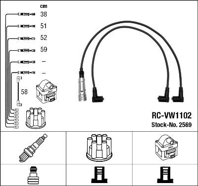 NGK 2569 - Ignition Cable Kit www.parts5.com