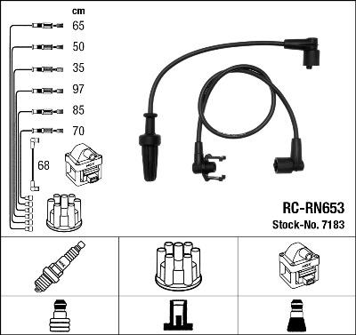 NGK 7183 - Комплект запалителеи кабели www.parts5.com