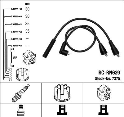 NGK 7375 - Zündleitungssatz www.parts5.com