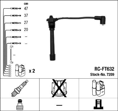 NGK 7209 - Ateşleme kablosu seti www.parts5.com