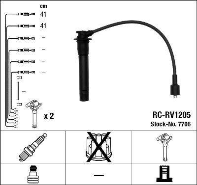 NGK 7706 - Juego de cables de encendido www.parts5.com