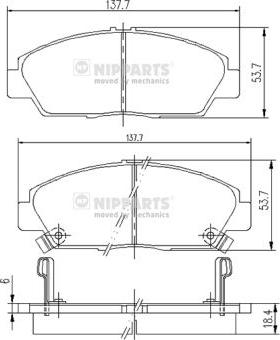 Nipparts J3604037 - Piduriklotsi komplekt,ketaspidur www.parts5.com