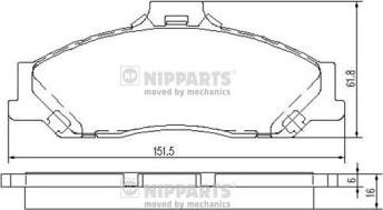 Nipparts J3603053 - Тормозные колодки, дисковые, комплект www.parts5.com