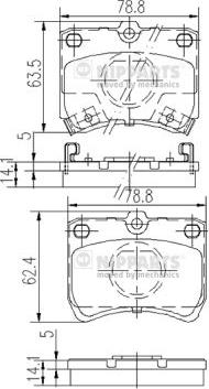 Nipparts J3603032 - Brake Pad Set, disc brake www.parts5.com