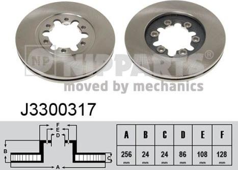 Nipparts J3300317 - Brake Disc www.parts5.com