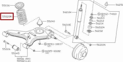 NISSAN 5502032A07 - Ελατήρια ανάρτησης www.parts5.com