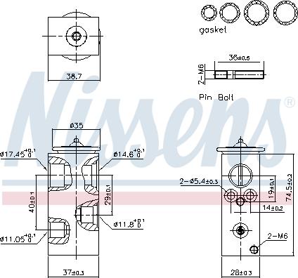 Nissens 999456 - Expansion Valve, air conditioning www.parts5.com