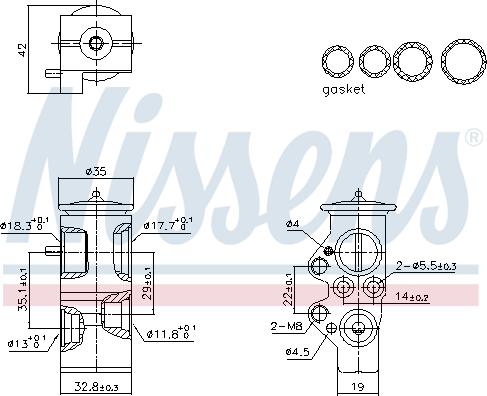 Nissens 999428 - Βαλβίδα εκτόνωσης, συστ. κλιματ. www.parts5.com