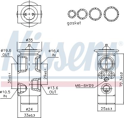 Nissens 999348 - Expansion Valve, air conditioning www.parts5.com