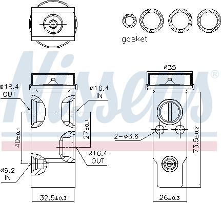 Nissens 999260 - Expansion Valve, air conditioning www.parts5.com